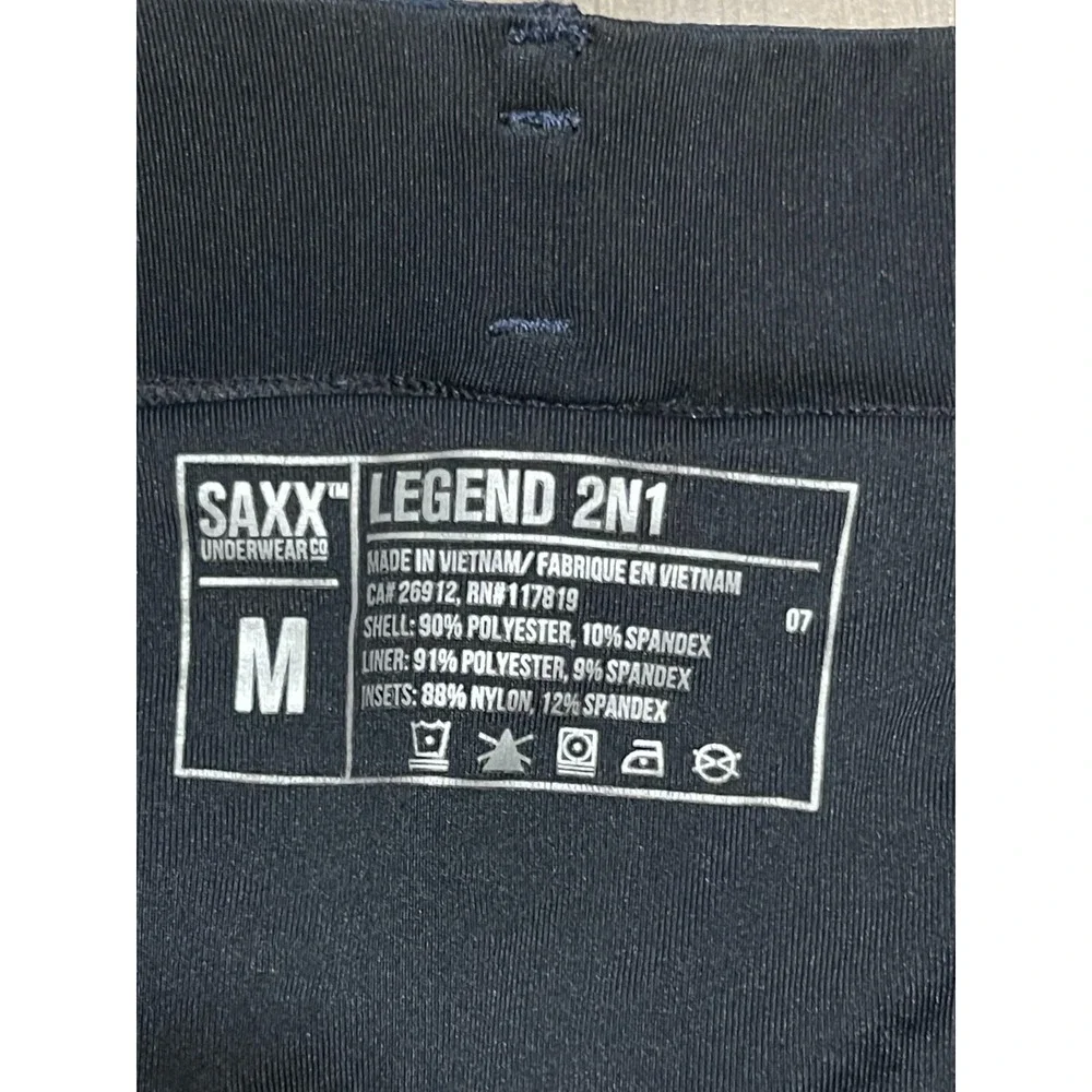Saxx Boxer Shorts, Men's Size Medium, Gray, Activewear, Legend 2N1
